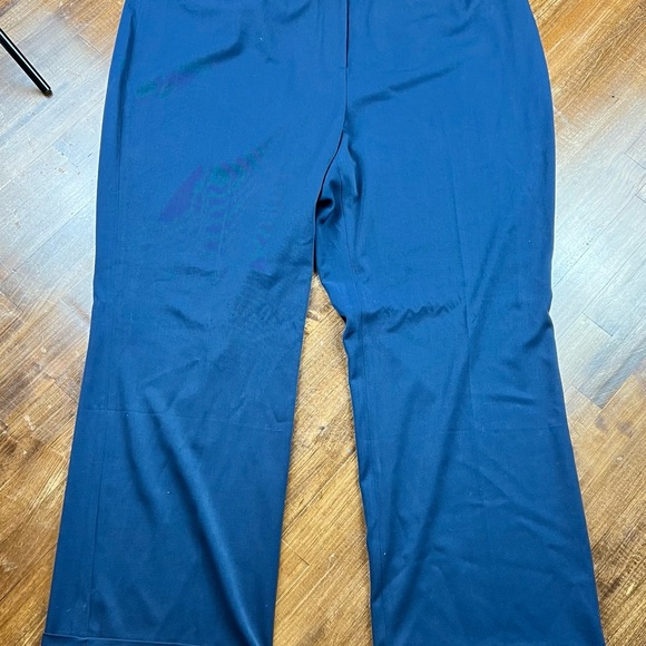 Lane Bryant Women's Houston Trouser Wide Leg Size 28 Tall Long Navy Blue New NWT - Picture 3 of 11